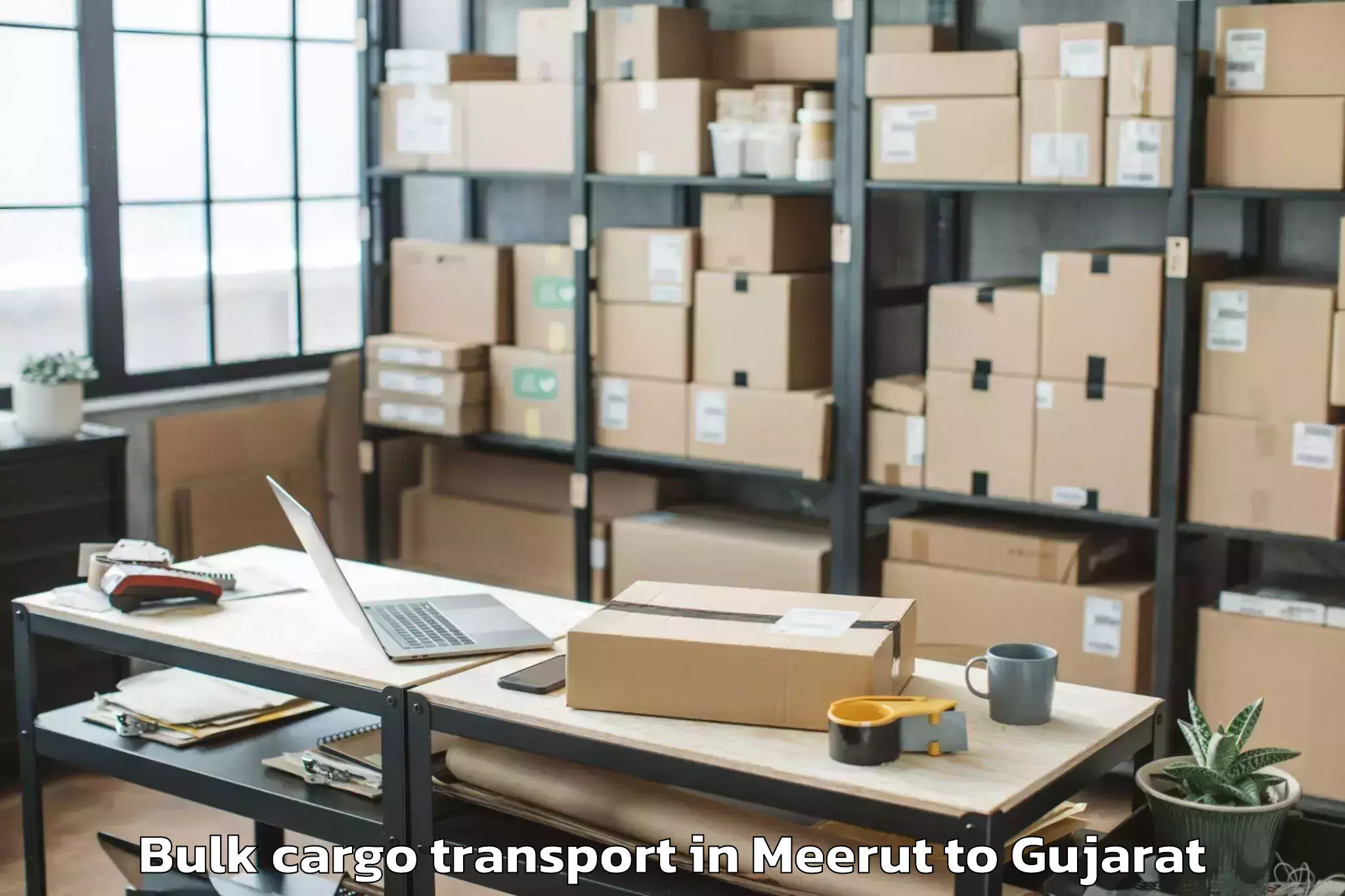 Top Meerut to Amreli Bulk Cargo Transport Available